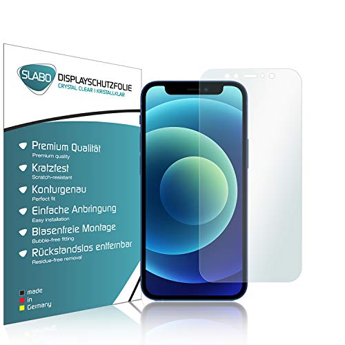 Slabo 4 x Displayschutzfolie für iPhone 12 Mini Displayfolie Schutzfolie Folie Zubehör Crystal Clear KLAR von Slabo