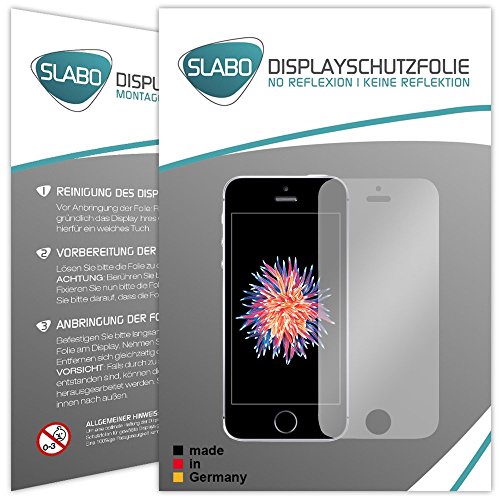 Slabo 4 x Displayschutzfolie für iPhone SE Displayfolie Schutzfolie Folie Zubehör No Reflexion MATT von Slabo