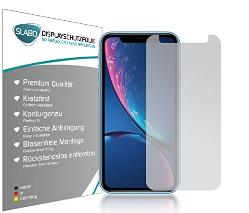 Slabo 4 x Displayschutzfolie für iPhone XR | iPhone 11 Displayfolie Schutzfolie Folie Zubehör No Reflexion MATT von Slabo