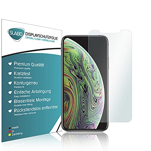 Slabo 4 x Displayschutzfolie für iPhone XS Max | iPhone 11 Pro Max Displayfolie Schutzfolie Folie Zubehör Crystal Clear KLAR von Slabo