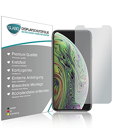 Slabo 4 x Displayschutzfolie für iPhone XS Max | iPhone 11 Pro Max Displayfolie Schutzfolie Folie Zubehör No Reflexion MATT von Slabo