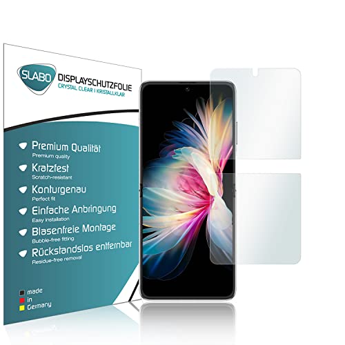 Slabo 4 x Displayschutzfolie kompatibel mit Huawei P50 Pocket Displayfolie Schutzfolie Folie Zubehör Crystal Clear KLAR von Slabo