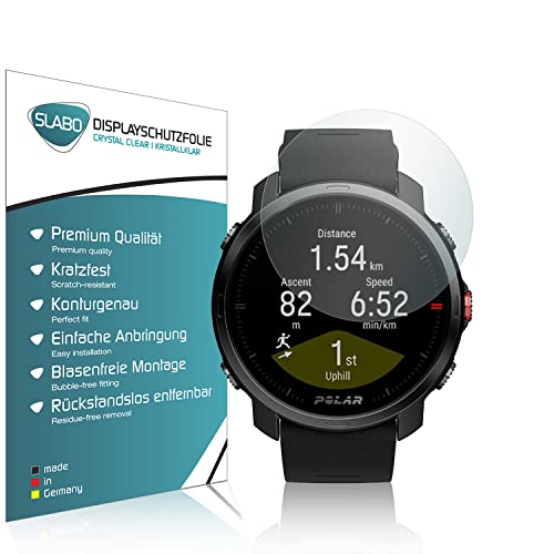 Slabo 4 x Displayschutzfolie kompatibel mit Polar Grit X Displayschutz Schutzfolie Folie Crystal Clear KLAR von Slabo