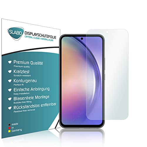Slabo 4 x Displayschutzfolie kompatibel mit Samsung Galaxy A54 5G Displayfolie Schutzfolie Folie Zubehör Crystal Clear KLAR von Slabo
