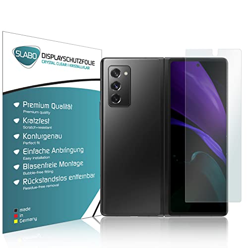 Slabo 4 x Displayschutzfolie kompatibel mit Samsung Galaxy Z Fold2 5G Displayfolie Schutzfolie Folie Zubehör Crystal Clear KLAR von Slabo
