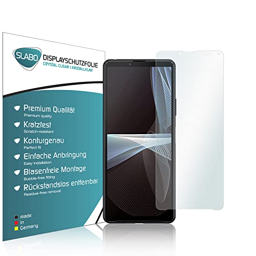 Slabo 4 x Displayschutzfolie kompatibel mit Sony Xperia 10 III (5G) Displayfolie Schutzfolie Folie Zubehör Crystal Clear KLAR von Slabo