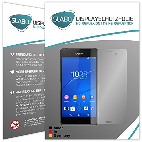 Slabo 4 x Displayschutzfolie kompatibel mit Sony Xperia Z3 Displayschutz Schutzfolie Folie No Reflexion|Keine Reflektion MATT - Entspiegelnd Made IN Germany Slabo 4 x Displayschutzfolie kompatibel mit Sony Xperia Z3 Displayschutz Schutzfolie Folie No Reflexion|Keine Reflektion MATT - Entspiegelnd Made IN Germany von Slabo