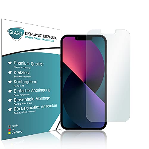 Slabo 4 x Displayschutzfolie kompatibel mit iPhone 13 Mini Displayfolie Schutzfolie Folie Zubehör Crystal Clear KLAR von Slabo