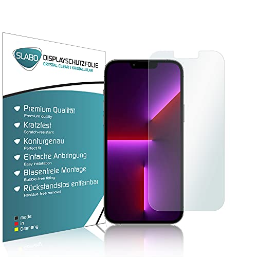 Slabo 4 x Displayschutzfolie kompatibel mit iPhone 13 Pro Max | iPhone 14 Plus Displayfolie Schutzfolie Folie Zubehör Crystal Clear KLAR Slabo 4 x Displayschutzfolie kompatibel mit iPhone 13 Pro Max | iPhone 14 Plus Displayfolie Schutzfolie Folie Zubehör Crystal Clear KLAR von Slabo