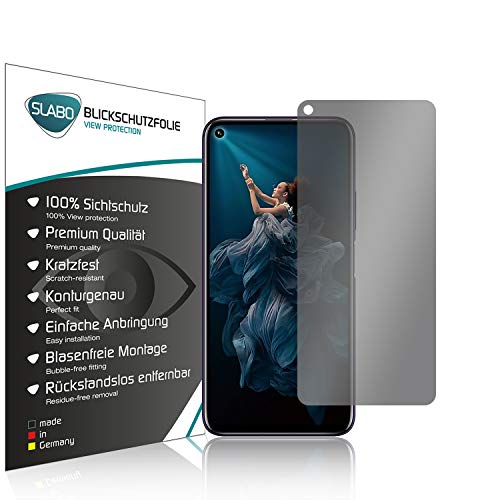 Slabo Blickschutzfolie für Huawei Honor 20 | Honor 20 Pro | Nova 5T Sichtschutz 4-Way Displayschutzfolie 360 Grad View Protection Privacy Schwarz von Slabo