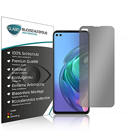 Slabo Blickschutzfolie kompatibel mit Motorola Moto G100 (5G) Sichtschutz 4-Way Displayschutzfolie 360 Grad View Protection Privacy Schwarz von Slabo
