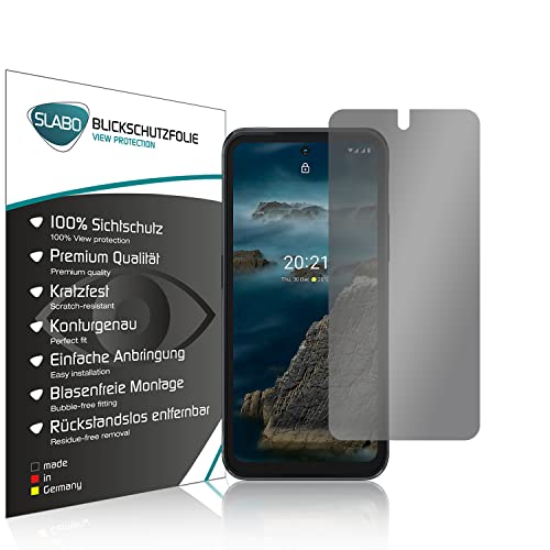Slabo Blickschutzfolie kompatibel mit Nokia XR20 Sichtschutz 4-Way Displayschutzfolie 360 Grad View Protection Privacy Schwarz von Slabo