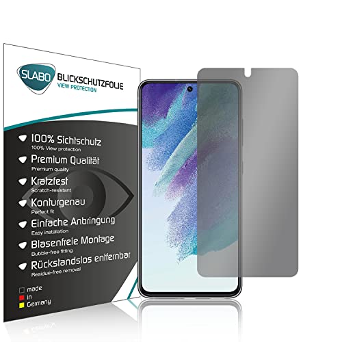 Slabo Blickschutzfolie kompatibel mit Samsung Galaxy S21 FE 5G Sichtschutz 4-Way Displayschutzfolie 360 Grad View Protection Privacy Schwarz von Slabo