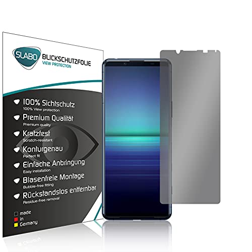 Slabo Blickschutzfolie kompatibel mit Sony Xperia 5 II (5G) Sichtschutz 4-Way Displayschutzfolie 360 Grad View Protection Privacy Schwarz von Slabo