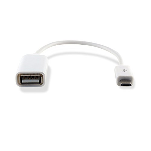 Slabo OTG Kabel für Smartphone/Handy/Tablet USB OTG Adapter Datenkabel Ladekabel (USB Micro-B - Stecker auf USB-A - Buchse) - weiß von Slabo