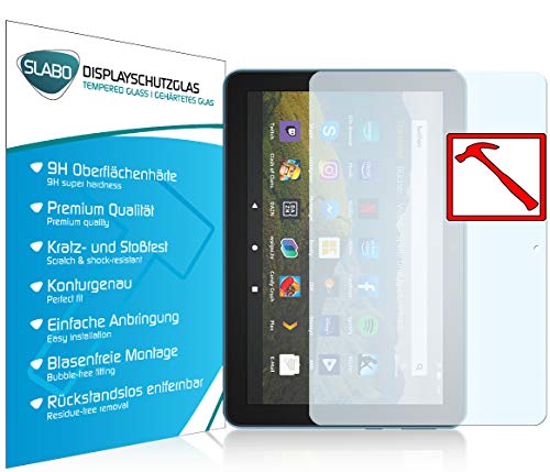 Slabo Premium Panzerglasfolie für Amazon Fire HD 8-Tablet (2020) | HD 8 Plus-Tablet (2020) Panzerfolie Schutzfolie Echtglas Folie Tempered Glass KLAR 9H Hartglas von Slabo