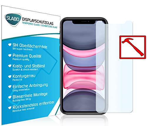 Slabo Premium Panzerglasfolie für iPhone 11 | iPhone XR Panzerfolie Schutzfolie Echtglas Folie Tempered Glass KLAR 9H Hartglas Slabo Premium Panzerglasfolie für iPhone 11 | iPhone XR Panzerfolie Schutzfolie Echtglas Folie Tempered Glass KLAR 9H Hartglas von Slabo