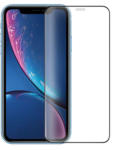 Slabo Premium Panzerglasfolie für iPhone XR | iPhone 11 Full Cover Panzerfolie Schutzfolie Echtglas Folie Tempered Glass KLAR 9H Hartglas - Rahmen SCHWARZ von Slabo