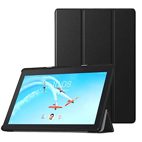 Slabo Tablet Hülle Case für Lenovo Tab E10 (10,1") TB-X104F (2019) Schutzhülle mit Magnetverschluss - SCHWARZ von Slabo