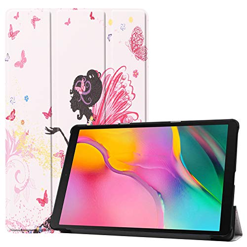 Slabo Tablet Hülle Case für Samsung Galaxy Tab A 10.1 Zoll T510 | T515 (2019) Schutzhülle Magnetverschluss - Butterfly Pink von Slabo