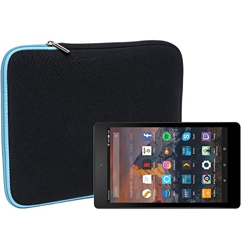 Slabo Tablet Tasche Schutzhülle für Amazon Fire HD 8-Tablet Hülle Etui Case Phablet aus Neopren – TÜRKIS/SCHWARZ von Slabo