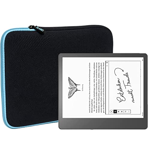 Slabo Tablet Tasche Schutzhülle für Amazon Kindle Scribe (2022-1. Gen.) Hülle Etui Case Phablet aus Neopren – TÜRKIS/SCHWARZ von Slabo