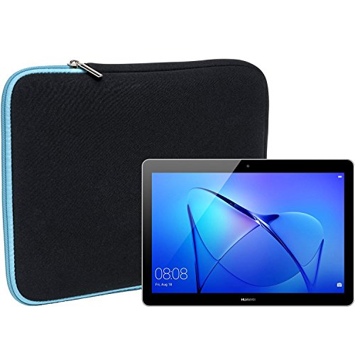 Slabo Tablet Tasche Schutzhülle für Huawei MediaPad T3 10 9.6 (AGS-L09) Hülle Etui Case Phablet aus Neopren – TÜRKIS/SCHWARZ von Slabo