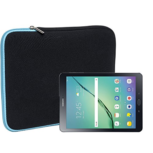 Slabo Tablet Tasche Schutzhülle für Samsung Galaxy Tab S2 (8 Zoll) Hülle Etui Case Phablet aus Neopren – TÜRKIS/SCHWARZ von Slabo