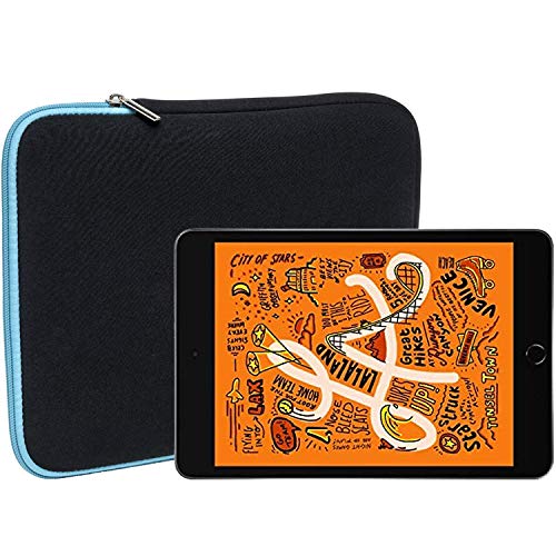 Slabo Tablet Tasche Schutzhülle für iPad Mini 4 | iPad Mini 5 (Wi-Fi + Cellular) Hülle Etui Case Phablet aus Neopren – TÜRKIS/SCHWARZ von Slabo