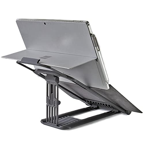 Surface Pro Ständer: Heben Sie Ihre Oberfläche mit der angebrachten Tastatur an – reduzieren Sie Nackenschmerzen, verbessern Sie den Kamerawinkel, tragbar, verstellbar, einfach zu bedienen von Slaige