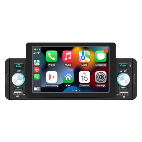 Slakerbe Android 14 Autoradio 1 Din mit Carplay Android Auto, 2G+32G 5 Zoll Touchscreen Bildschirm Auto Radio Stereo mit Bluetooth Navi WiFi FM RDS Rückfahrkamera Mic Unterstützung USB AUX TF Slakerbe Android 14 Autoradio 1 Din mit Carplay Android Auto, 2G+32G 5 Zoll Touchscreen Bildschirm Auto Radio Stereo mit Bluetooth Navi WiFi FM RDS Rückfahrkamera Mic Unterstützung USB AUX TF von Slakerbe