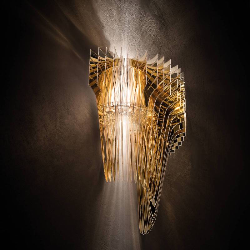 Slamp Aria Design-Wandleuchte, gold von Slamp