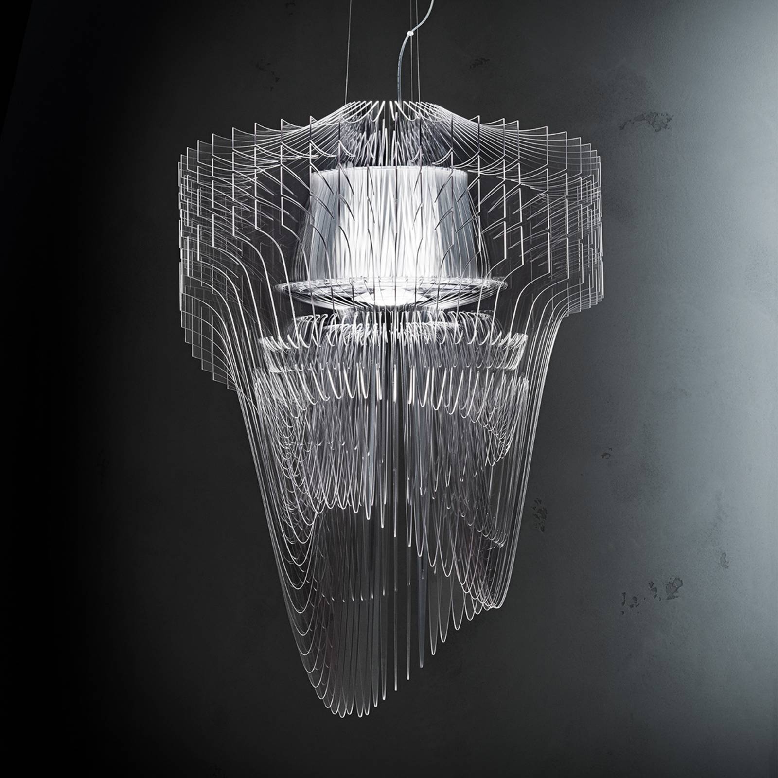 Slamp Aria S Hängeleuchte, klar, Ø 50 cm Slamp Aria S Hängeleuchte, klar, Ø 50 cm von Slamp