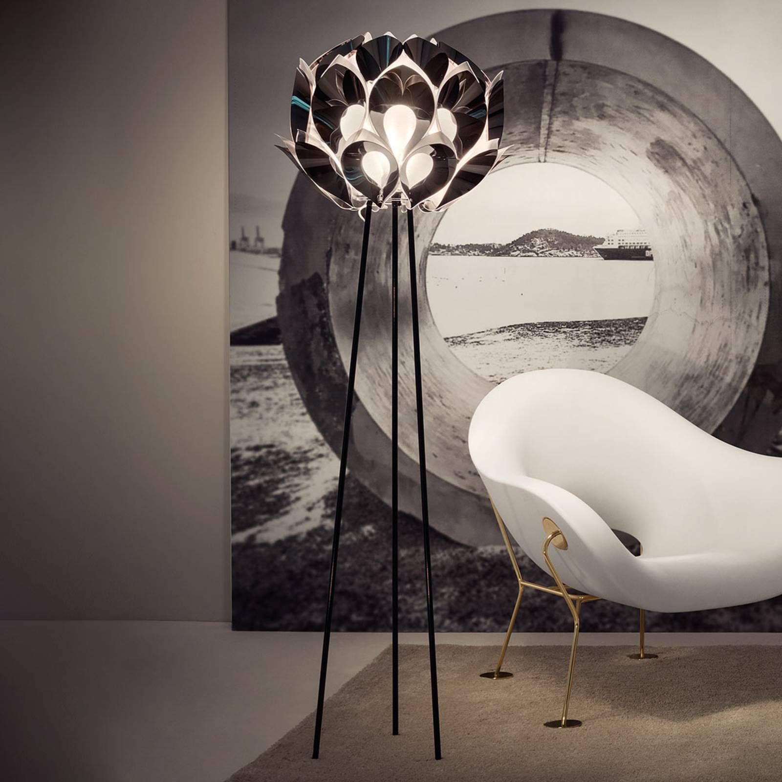 Slamp Flora - Designer-Stehlampe, silber Slamp Flora - Designer-Stehlampe, silber von Slamp