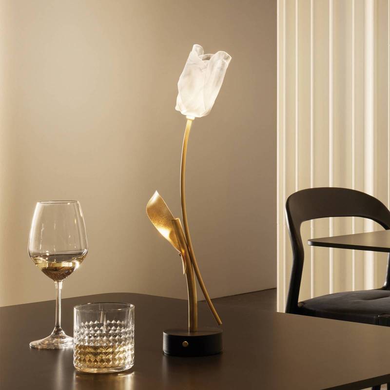 Slamp LED-Akku-Tischlampe Tulip, Fuß schwarz von Slamp