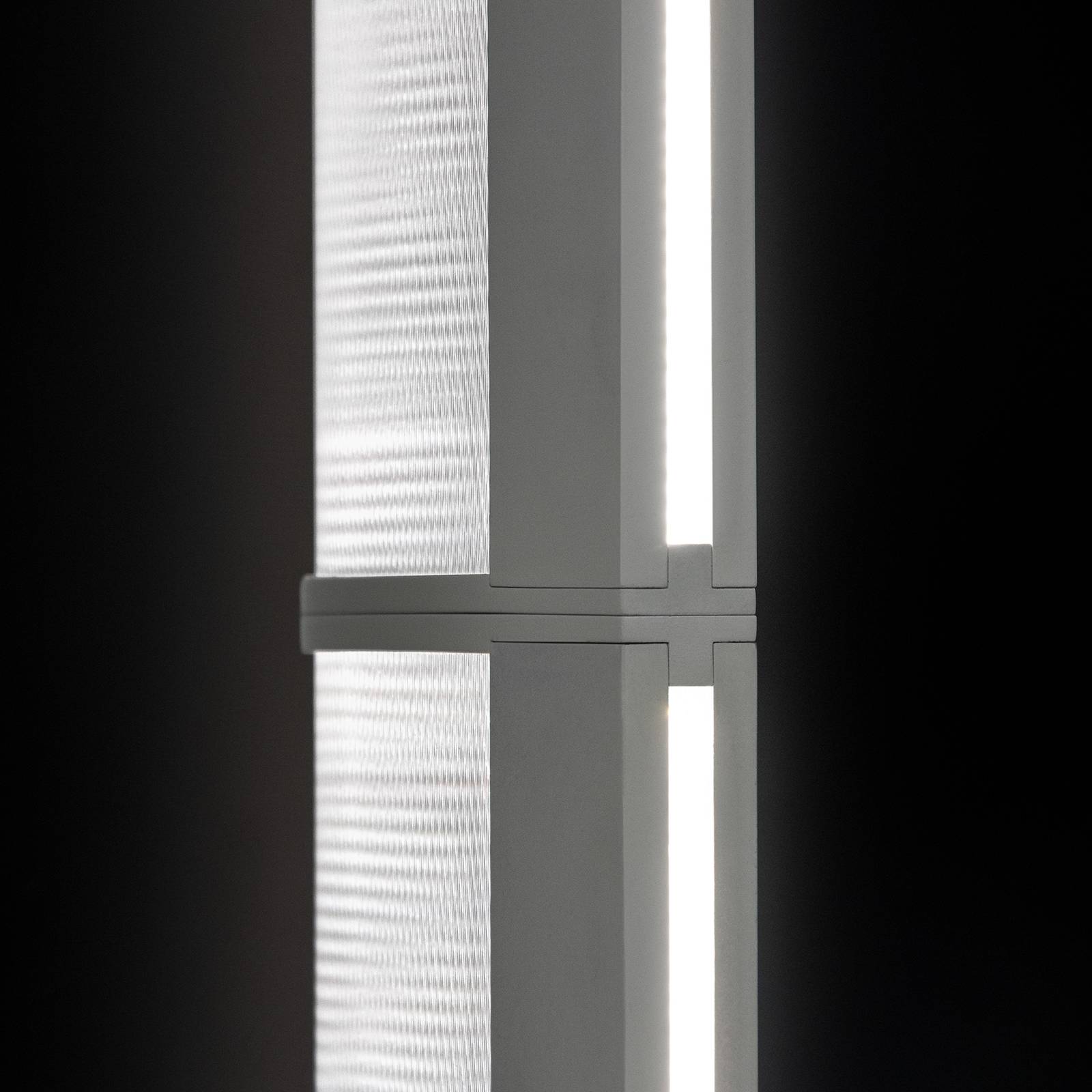 Slamp LED-Stehleuchte Modula linear, plissé, hellgrau von Slamp