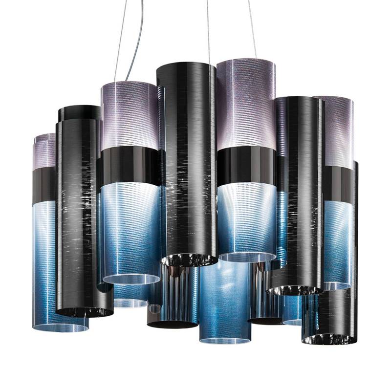 Slamp La Lollo Medium Hängelampe blau/rauch von Slamp