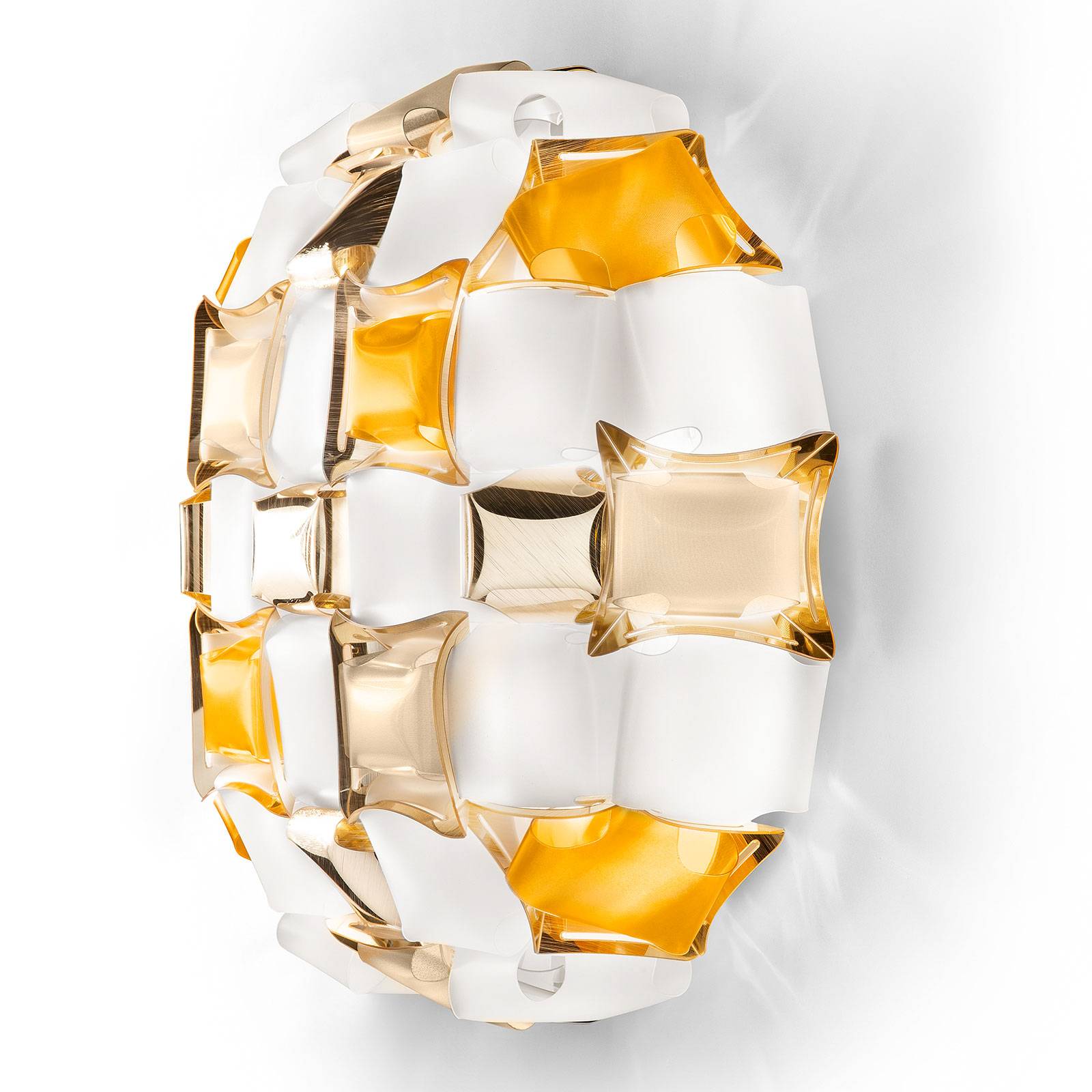 Slamp Mida Wandleuchte, 32x32 cm, amber/weiß Slamp Mida Wandleuchte, 32x32 cm, amber/weiß von Slamp