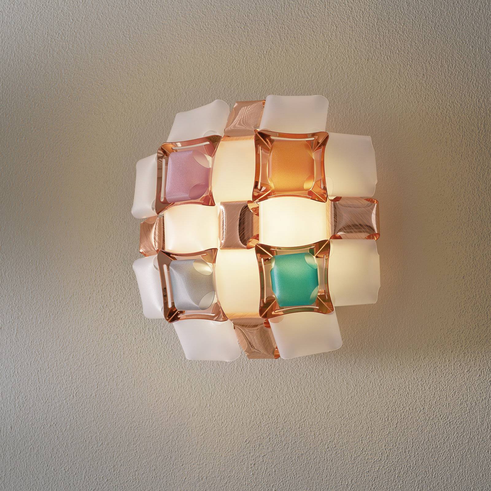 Slamp Mida Wandleuchte, 32x32 cm, bunt/weiß von Slamp