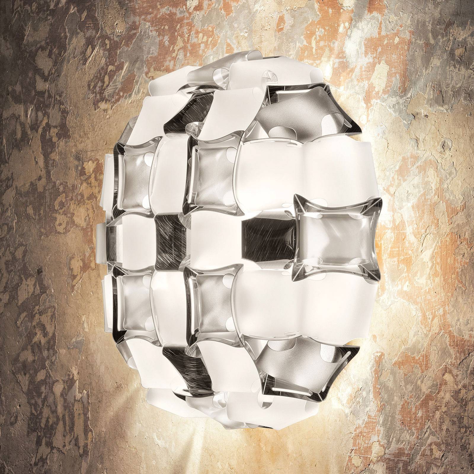 Slamp Mida Wandleuchte, 32x32 cm, platin/weiß Slamp Mida Wandleuchte, 32x32 cm, platin/weiß von Slamp