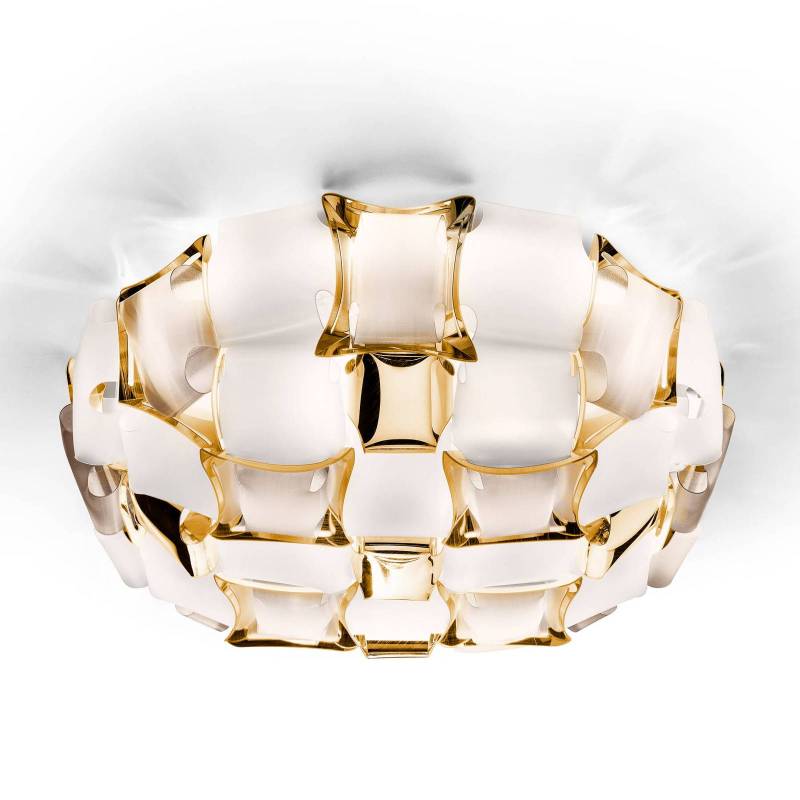 Slamp Mida Wandleuchte, 50 cm, weiß-gold von Slamp