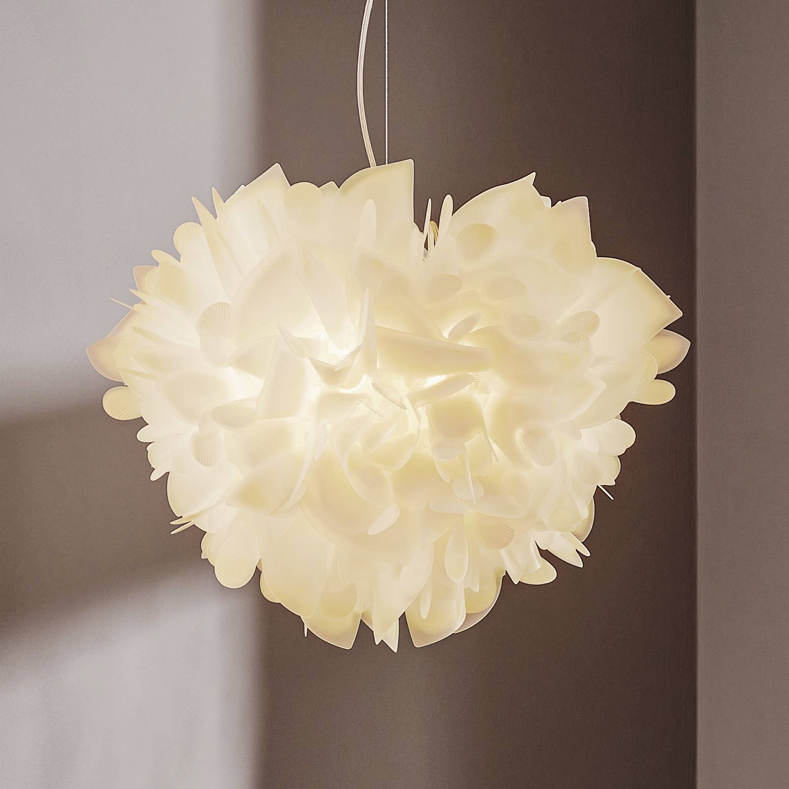 Slamp Veli Foliage Hängelampe weiß-transp. Ø 55cm von Slamp