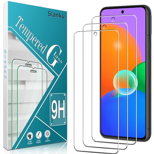 Slanku [3 Pack Displayschutzfolie für Google Pixel 8A gehärtetes Glas, 9H Härte, hüllenfreundlich, blasenfrei, kratzfest, einfach zu installieren von Slanku