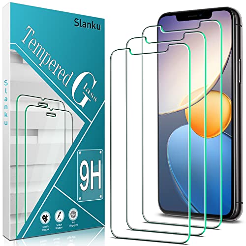 Slanku 3 Stück, Schutzglas für iPhone 11 Pro Max, iPhone XS Max Schutzfolie, Frei von Kratzern, 9H Härte, 0.33mm Ultra-klar, Blasenfrei, Ultrabeständig, HD Displayschutzfolie von Slanku