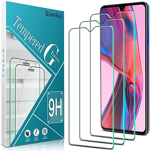 Slanku [3 Stück] Huawei Mate 20 Displayschutz aus gehärtetem Glas, kratzfest, Anti-Fingerabdruck, blasenfrei, Härtegrad 9H, einfach anzubringen von Slanku