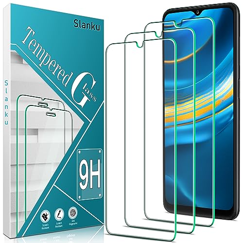 Slanku 3 Stück Schutzfolie für Samsung Galaxy A12, Frei von Kratzern, 9H Härte, HD Displayschutzfolie, 0.33mm Ultra-klar, Blasenfrei, Ultrabeständig von Slanku