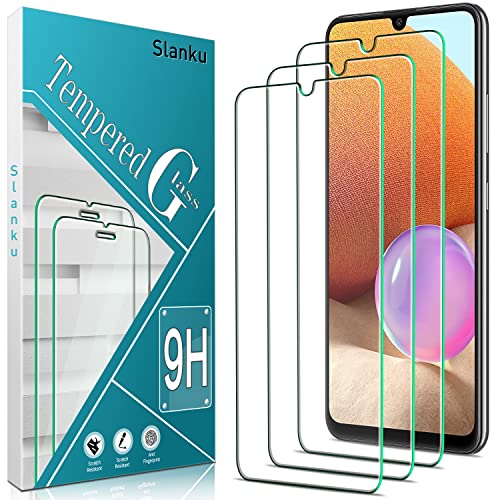 Slanku 3 Stück Schutzglas für Samsung Galaxy A32 4G/A22 4G/M22/A31 Schutzfolie, Frei von Kratzern, 9H Härte, HD Displayschutzfolie, 0.33mm Ultra-klar, Blasenfrei, Ultrabeständig von Slanku