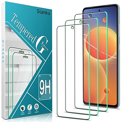 Slanku 3 Stück Schutzglas für Samsung Galaxy A52 4G / A52 5G / A52s Schutzfolie, Frei von Kratzern, 9H Härte, HD Displayschutzfolie, 0.33mm Ultra-klar, Blasenfrei, Ultrabeständig von Slanku