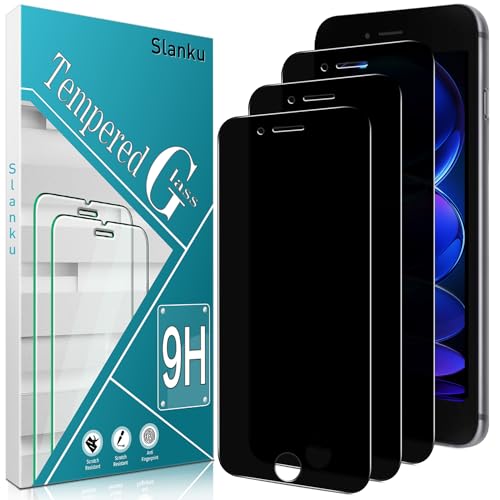 Slanku 3 Stück Sichtschutz Schutzfolie für iPhone 8 Plus, 7 Plus, Anti-Spy, Frei von Kratzern, 9H Härte, Blasenfrei, HD Displayschutzfolie, Ultra-klar Slanku 3 Stück Sichtschutz Schutzfolie für iPhone 8 Plus, 7 Plus, Anti-Spy, Frei von Kratzern, 9H Härte, Blasenfrei, HD Displayschutzfolie, Ultra-klar von Slanku
