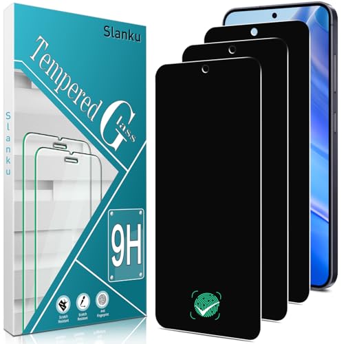 Slanku Displayschutzfolie für Galaxy S25 Edge 5G aus gehärtetem Glas, Anti-Spionage, 9H Härte, hüllenfreundlich, keine Blasen, Anti-Kratzer, 3 Stück von Slanku